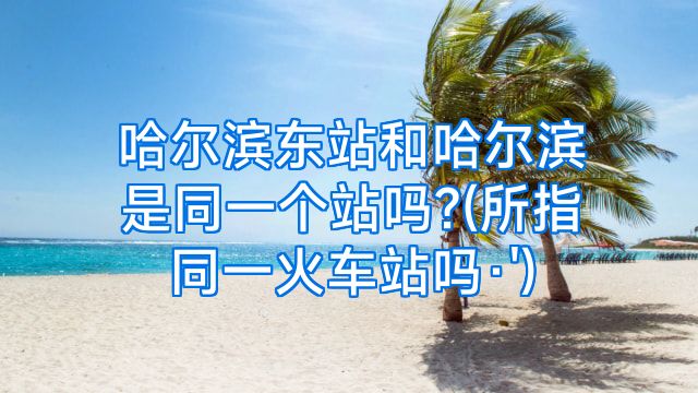 哈尔滨东站和哈尔滨是同一个站吗?(所指同一火车站吗·')