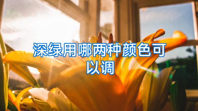 深绿用哪两种颜色可以调