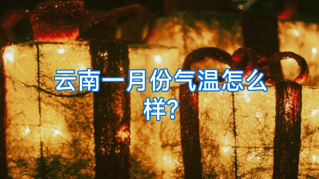 云南一月份气温怎么样?