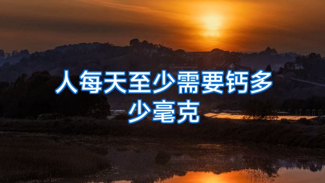 人每天至少需要钙多少毫克