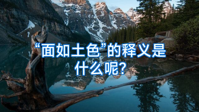 “面如土色”的释义是什么呢?