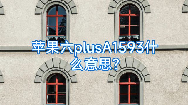 苹果六plusA1593什么意思?