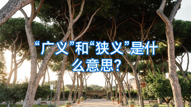 “广义”和“狭义”是什么意思?