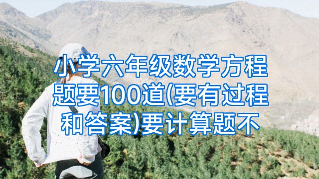 小学六年级数学方程题要100道(要有过程和答案)要计算题不