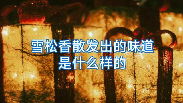 雪松香散发出的味道是什么样的