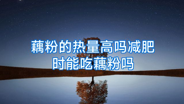 藕粉的热量高吗减肥时能吃藕粉吗