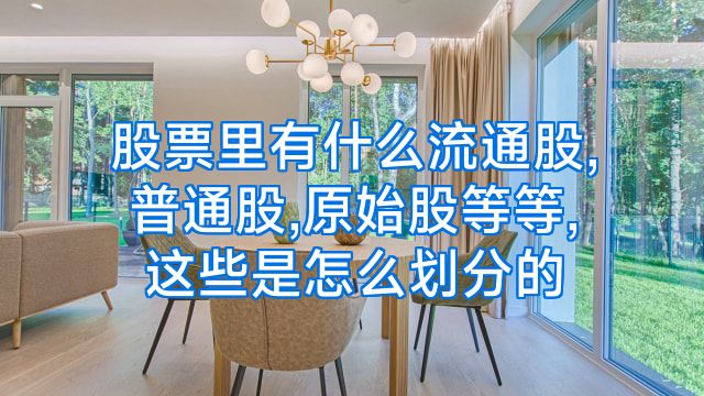 股票里有什么流通股,普通股,原始股等等,这些是怎么划分的