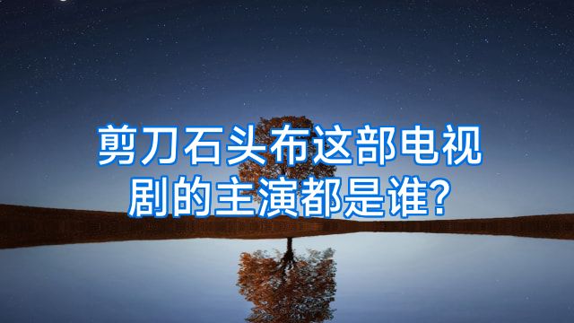 剪刀石头布这部电视剧的主演都是谁?