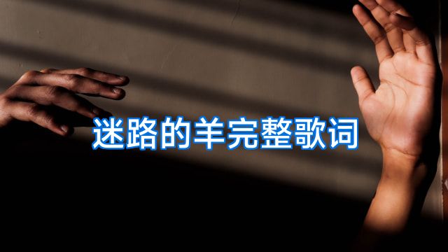迷路的羊完整歌词