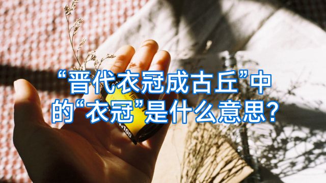 “晋代衣冠成古丘”中的“衣冠”是什么意思?