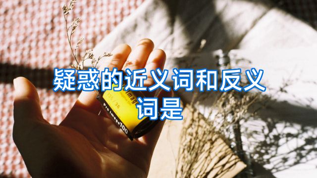 疑惑的近义词和反义词是