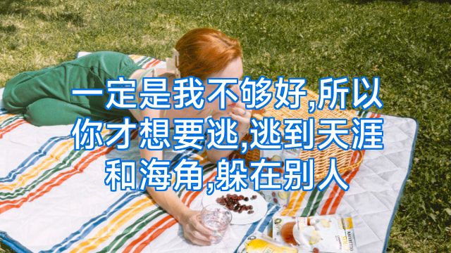 一定是我不够好,所以你才想要逃,逃到天涯和海角,躲在别人