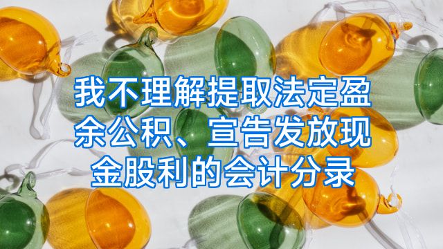我不理解提取法定盈余公积、宣告发放现金股利的会计分录