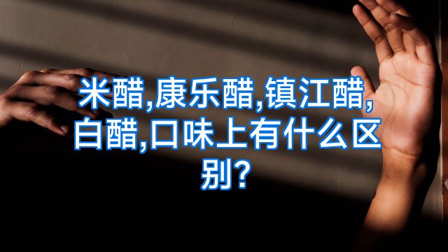 米醋,康乐醋,镇江醋,白醋,口味上有什么区别?