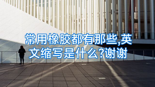 常用橡胶都有那些,英文缩写是什么?谢谢