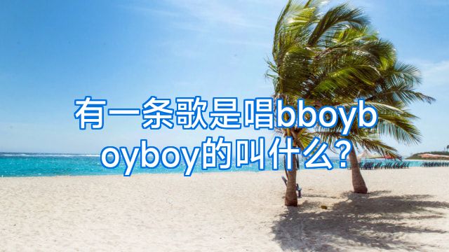 有一条歌是唱bboyboyboy的叫什么?