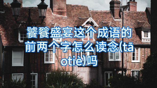 饕餮盛宴这个成语的前两个字怎么读念(tāotiè)吗