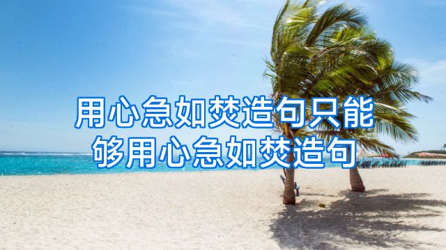用心急如焚造句只能够用心急如焚造句