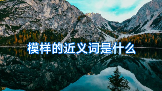 模样的近义词是什么