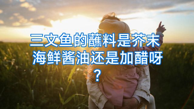 三文鱼的蘸料是芥末 海鲜酱油还是加醋呀?