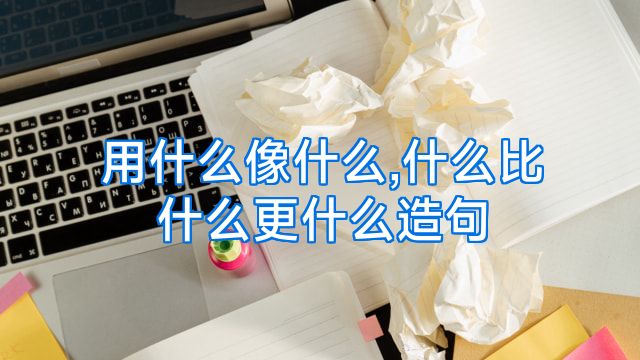 用什么像什么,什么比什么更什么造句