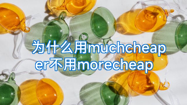 为什么用muchcheaper不用morecheap