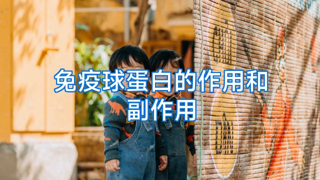 免疫球蛋白的作用和副作用