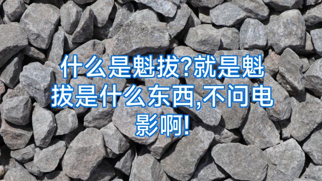 什么是魁拔?就是魁拔是什么东西,不问电影啊!