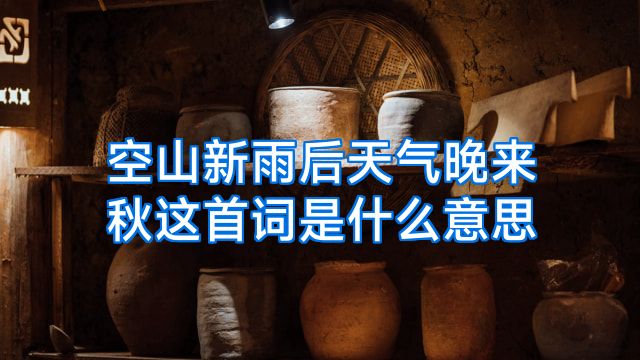 空山新雨后天气晚来秋这首词是什么意思