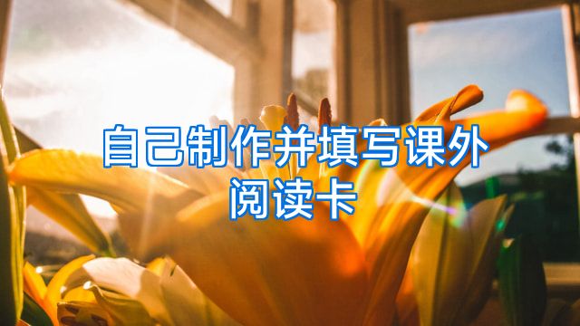 自己制作并填写课外阅读卡