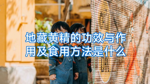地藏黄精的功效与作用及食用方法是什么