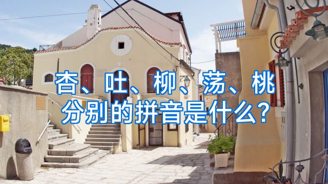 杏、吐、柳、荡、桃分别的拼音是什么?