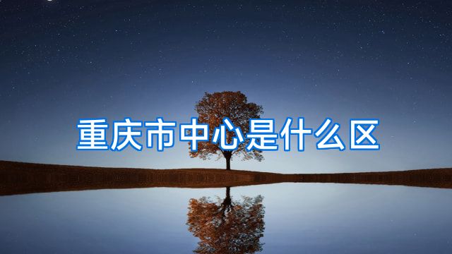 重庆市中心是什么区
