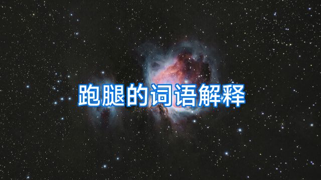 跑腿的词语解释