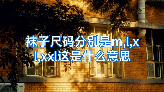 袜子尺码分别是m,l,xl,xxl这是什么意思
