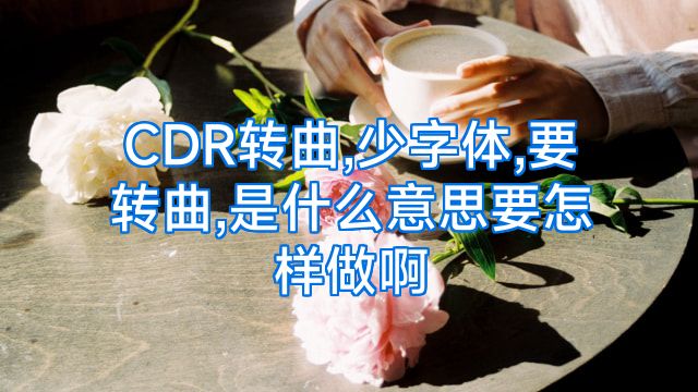CDR转曲,少字体,要转曲,是什么意思要怎样做啊
