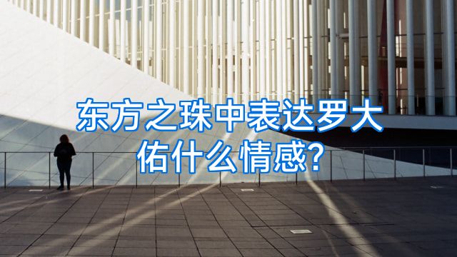 东方之珠中表达罗大佑什么情感?