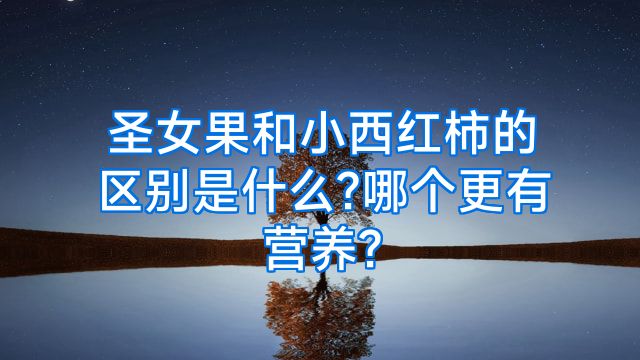 圣女果和小西红柿的区别是什么?哪个更有营养?