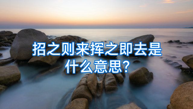 招之则来挥之即去是什么意思?