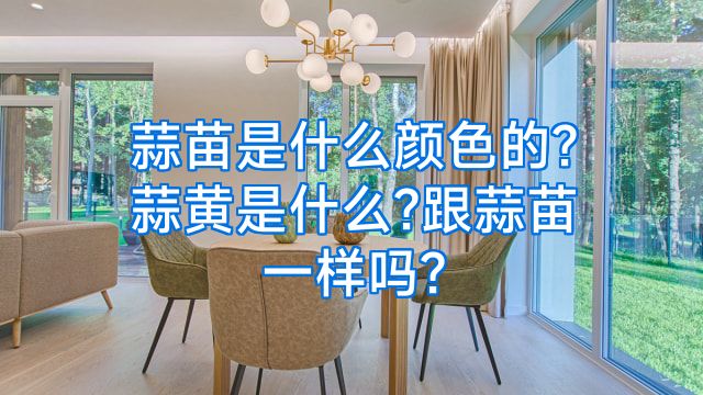 蒜苗是什么颜色的?蒜黄是什么?跟蒜苗一样吗?