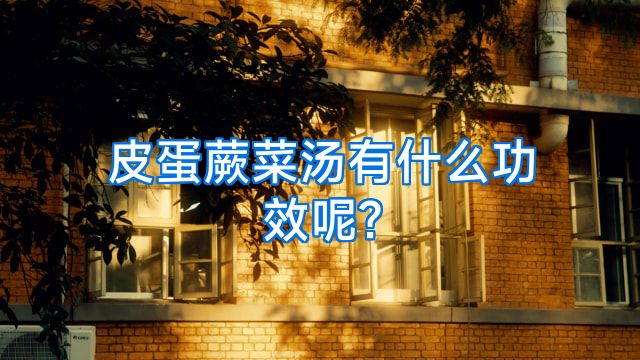 皮蛋蕨菜汤有什么功效呢?