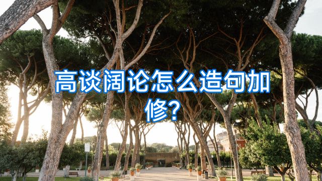 高谈阔论怎么造句加修?