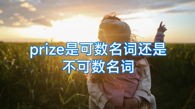 prize是可数名词还是不可数名词