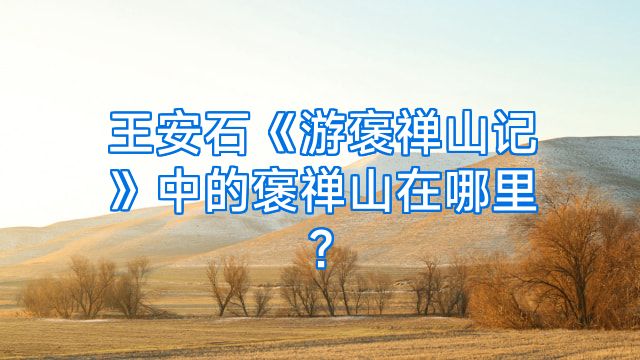 王安石《游褒禅山记》中的褒禅山在哪里?