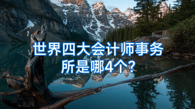 世界四大会计师事务所是哪4个?