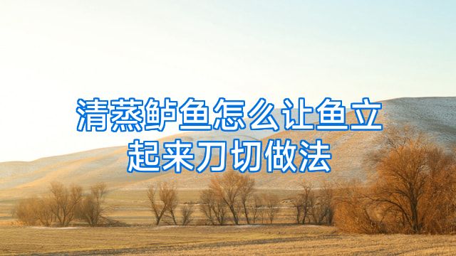 清蒸鲈鱼怎么让鱼立起来刀切做法