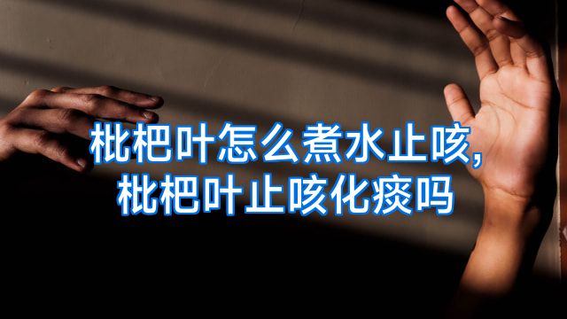枇杷叶怎么煮水止咳,枇杷叶止咳化痰吗