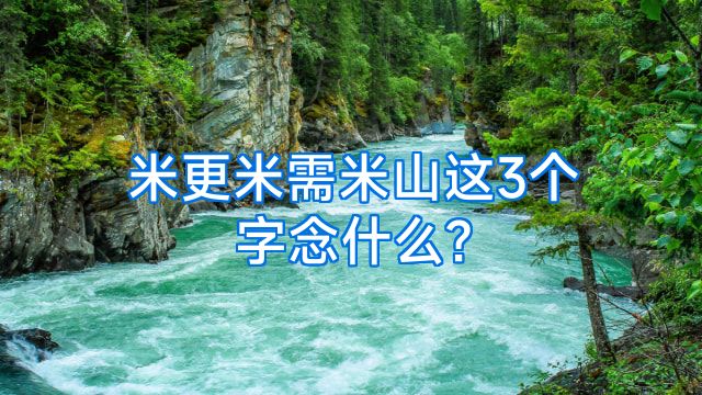 米更米需米山这3个字念什么?
