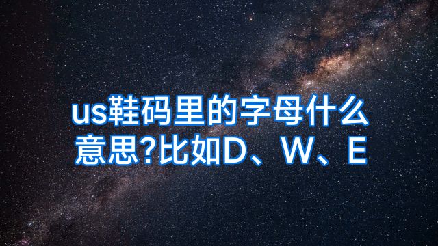 us鞋码里的字母什么意思?比如D、W、E