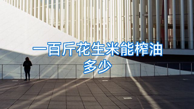 一百斤花生米能榨油多少